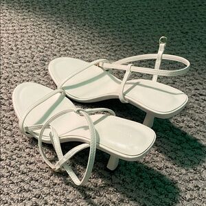 Elegant White Mini Heels